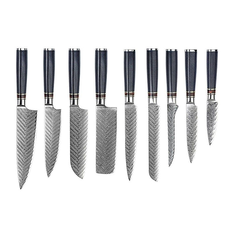 XSG 9Pcs Set Damascus Kitchen Knives Sharp Japanese VG10 Blade 67 Layers Stainless Steel Professional Chef Cooking Knife Set - Premium Cook from eprolo - Just $399.98! Shop now at Handbags Specialist Headquarter