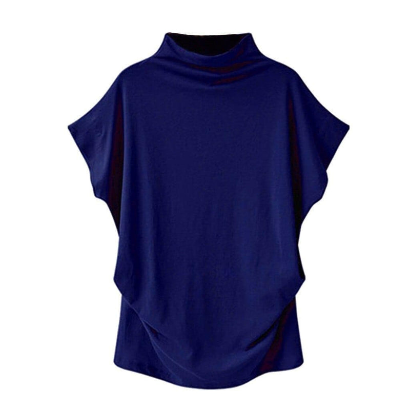 In store Summer Turtleneck T Shirt Women Short Sleeve Solid Tshirt Fashion T-Shirt Plus Size Loose Ladies Tops футболка женск - Premium Women's T Shirt from eprolo - Just $19.99! Shop now at Handbags Specialist Headquarter