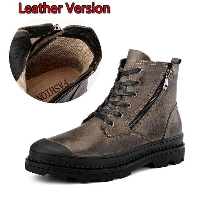 Genuine leather Autumn Men Boots Winter Waterproof Ankle Boots Martin Boots Outdoor Working Boots Men Shoes - Premium Men's shoes from eprolo - Just $104.36! Shop now at Handbags Specialist Headquarter