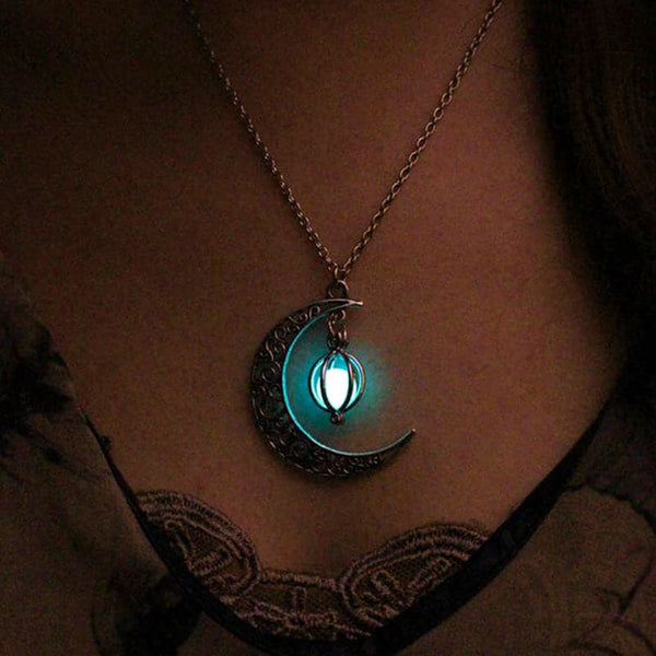 Moon Glowing Necklace Halloween Gifts - Premium Necklaces from eprolo - Just $19.99! Shop now at Handbags Specialist Headquarter