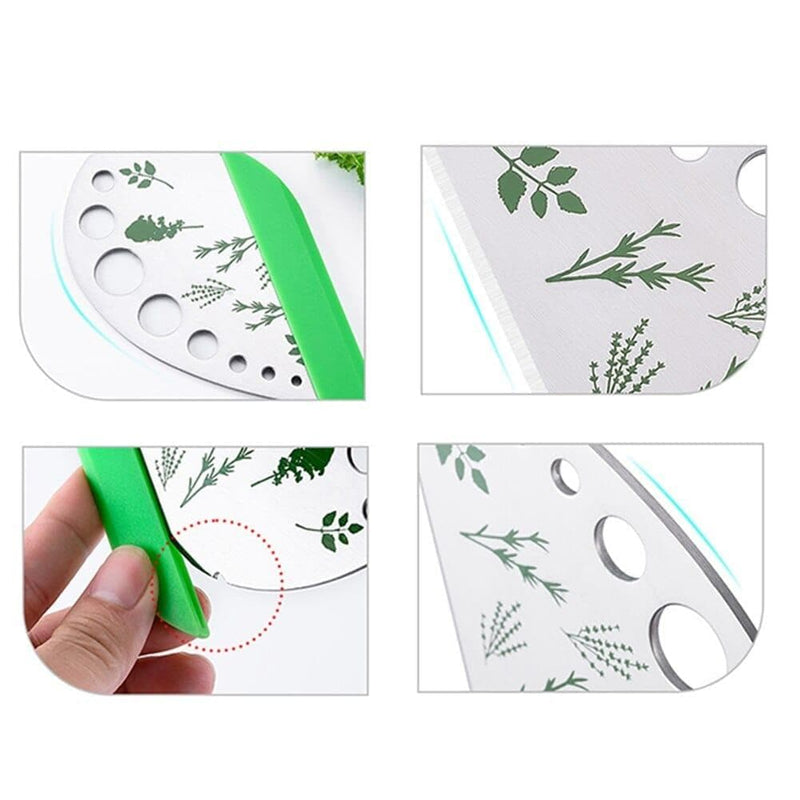Home Kitchen Gadgets Fruit Vegetable Tools Vegetables Stripper Stainless Steel Hole Cutter 9-hole Herb Knife Vegetable Cutter - Premium Cook from eprolo - Just $13.52! Shop now at Handbags Specialist Headquarter