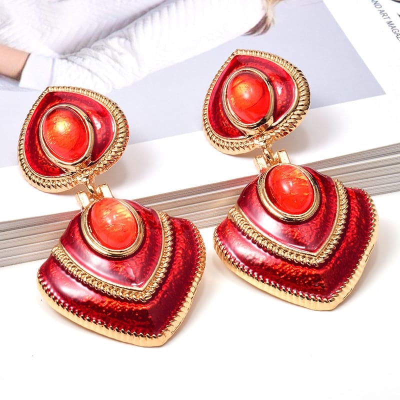 Fashion Earrings Oiled Colorful Jewelry - Premium Earring from eprolo - Just $17.99! Shop now at Handbags Specialist Headquarter