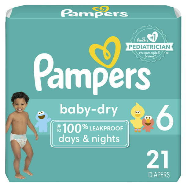 Pampers Baby-Dry Diapers Size 6, 21 Count - Premium Diapers from Pampers - Just $36.44! Shop now at Handbags Specialist Headquarter