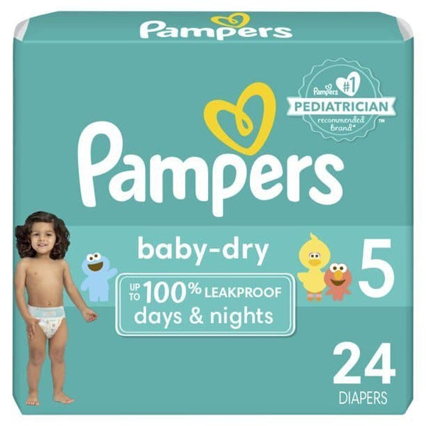 Pampers Baby-Dry Diapers Size 5, 24 Count - Premium Diapers from Pampers - Just $36.44! Shop now at Handbags Specialist Headquarter