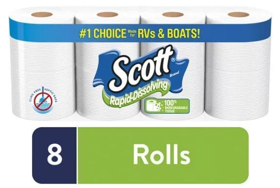 Scott Rapid-Dissolving Toilet Paper, 8 Regular Rolls - Premium Household Supplies from Scott - Just $36.44! Shop now at Handbags Specialist Headquarter