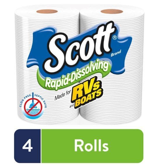 Scott Rapid-Dissolving Toilet Paper, 4 Regular Rolls - Premium Household Supplies from Scott - Just $36.44! Shop now at Handbags Specialist Headquarter