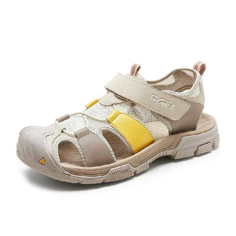 CAMEL Fashion Comfortable Soft Roman Gladiator Genuine Leather Sandals Men Beathable Outdoor Hiking Summer Footwear - Premium Men's Sandal from eprolo - Just $69.99! Shop now at Handbags Specialist Headquarter