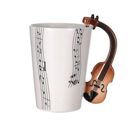 Guitar Ceramic Cup Personality Music Note Milk Juice Lemon Mug Coffee Tea Cup Home Office Drinkware Unique Gift - Premium Cups from eprolo - Just $21.56! Shop now at Handbags Specialist Headquarter