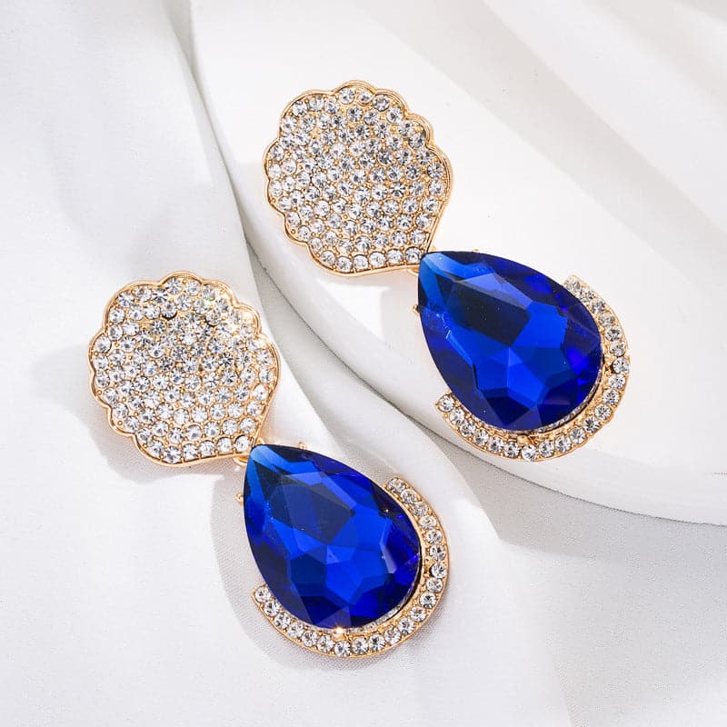 New Earring Trend High-End Sense Alloy Diamond Geometric Drop-Shaped Exaggerated Earrings - Premium earring from eprolo - Just $19.99! Shop now at Handbags Specialist Headquarter