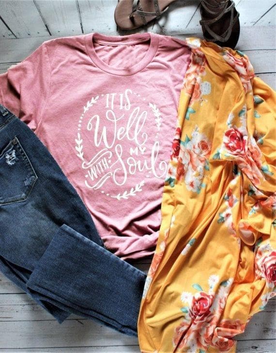 Women's It Is Well With My Soul Short Sleeve T-Shirt Yellow Shirt Camiseta Rosa Feminina Art Tops - Premium Women's T Shirt from eprolo - Just $19.12! Shop now at Handbags Specialist Headquarter