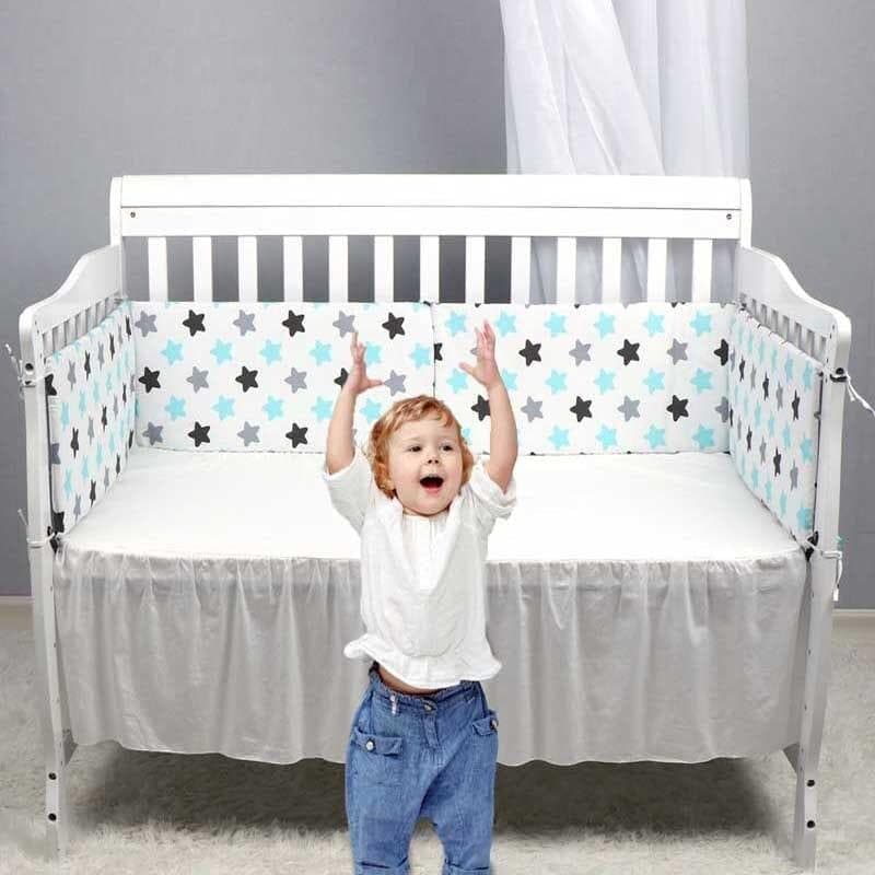 Print Baby Bed Bumper Double-faced Detachable Newborn Crib Around Cot Protector Kids Room Decor - Premium Baby from eprolo - Just $26.99! Shop now at Handbags Specialist Headquarter