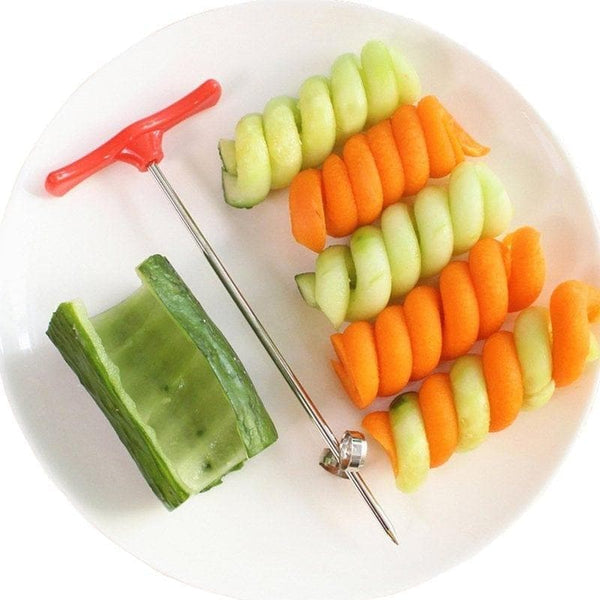 Vegetables Spiral Knife Potato Carrot Cucumber Salad Chopper Easy Spiral Screw Slicer Cutter Spiralizer Kitchen Tools - Premium Cook from eprolo - Just $13.58! Shop now at Handbags Specialist Headquarter
