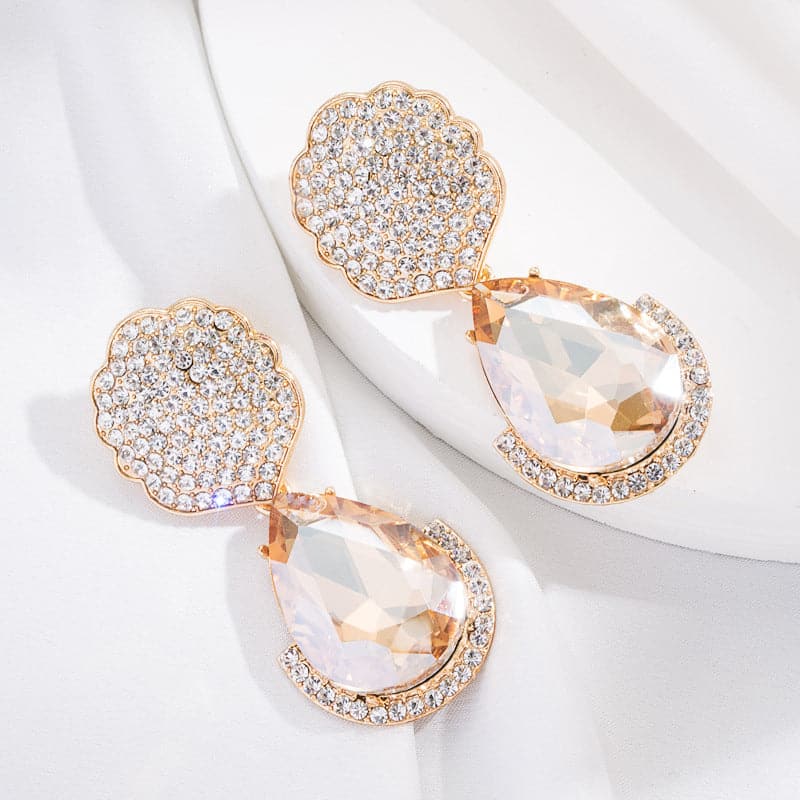 New Earring Trend High-End Sense Alloy Diamond Geometric Drop-Shaped Exaggerated Earrings - Premium earring from eprolo - Just $19.99! Shop now at Handbags Specialist Headquarter