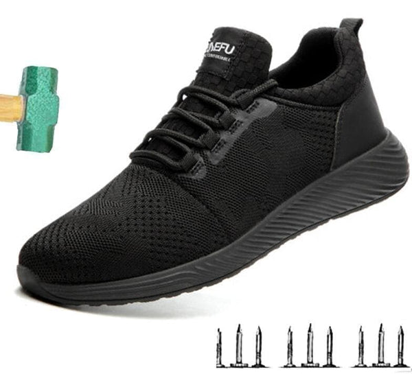 Steel Toe Safety Men Work Shoes Summer Fashion Breathable Slip On Boots Casual Mens Shoe Puncture Proof Safe Work - Premium Men's shoes from eprolo - Just $60.14! Shop now at Handbags Specialist Headquarter