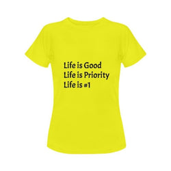 Women's T-Shirt in USA Size Life is Good - Premium Women's T-Shirt from EPROLO-POD - Just $24.00! Shop now at Handbags Specialist Headquarter