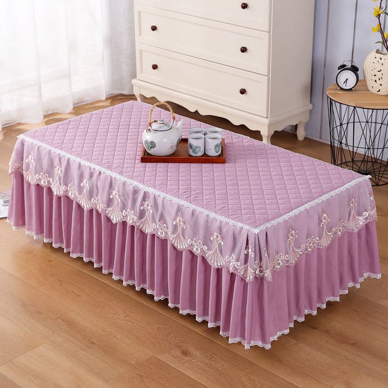 Tea Table Cover Tablecloth Dust Cover Cloth Art Lace Dining Table Living Room Household European TV Cabinet Rectangular Anti-ski - Premium DECOR from eprolo - Just $23.99! Shop now at Handbags Specialist Headquarter