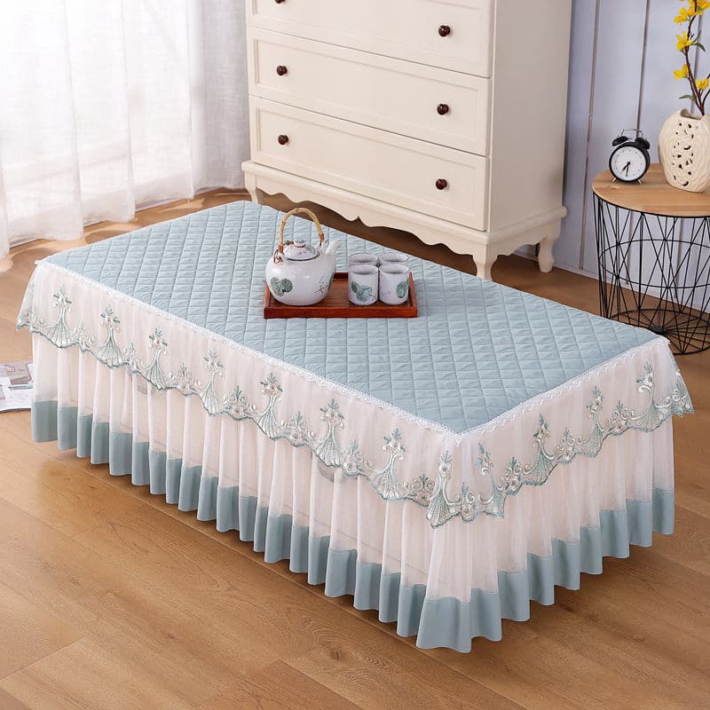 Tea Table Cover Tablecloth Dust Cover Cloth Art Lace Dining Table Living Room Household European TV Cabinet Rectangular Anti-ski - Premium DECOR from eprolo - Just $23.99! Shop now at Handbags Specialist Headquarter