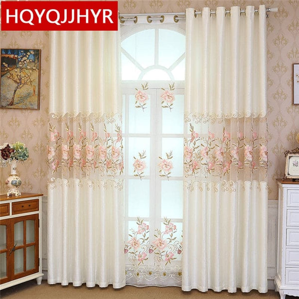 Luxury Elegant Embroidered Curtains For Living Room High Quality Classic French Window Curtains for Bedroom G001 - Premium DECOR from eprolo - Just $7.46! Shop now at Handbags Specialist Headquarter