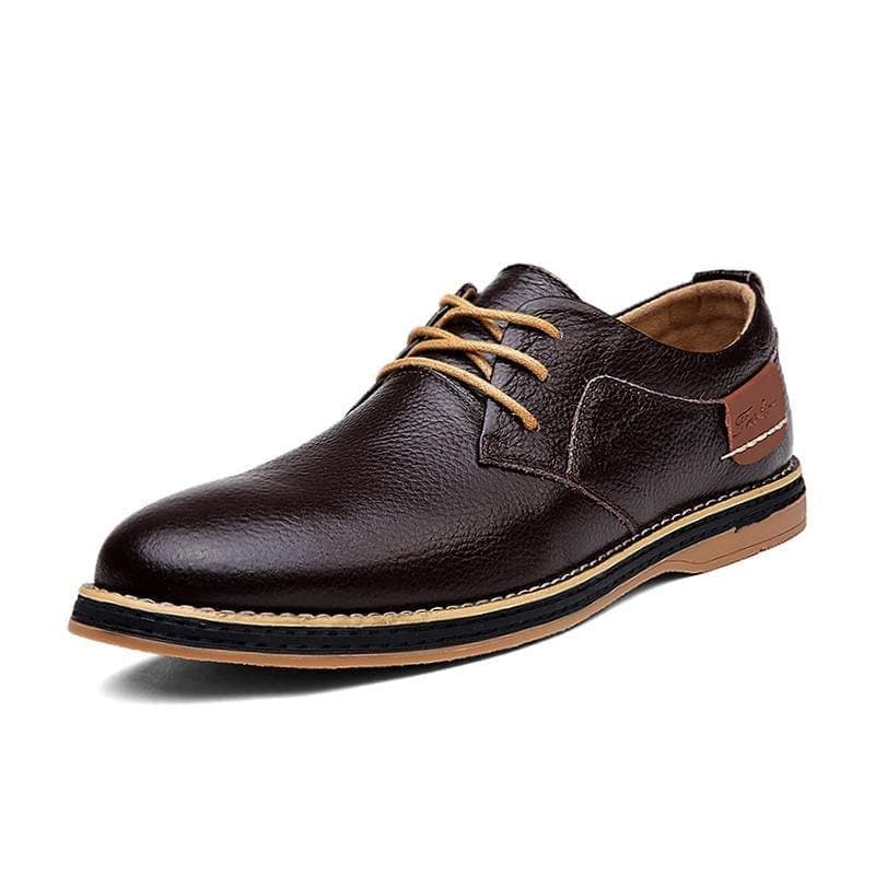 New Men Oxford Genuine PU Leather Dress Shoes Brogue Lace Up Flats Male Casual Shoes - Premium Men's shoes from eprolo - Just $42.99! Shop now at Handbags Specialist Headquarter
