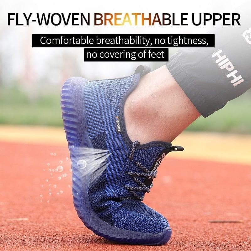 Men Steel Toe Safety Work Shoes Breathable Lightweight Comfortable Industrial Construction Shoes Puncture Proof Antislip - Premium Men's shoes from eprolo - Just $57.28! Shop now at Handbags Specialist Headquarter