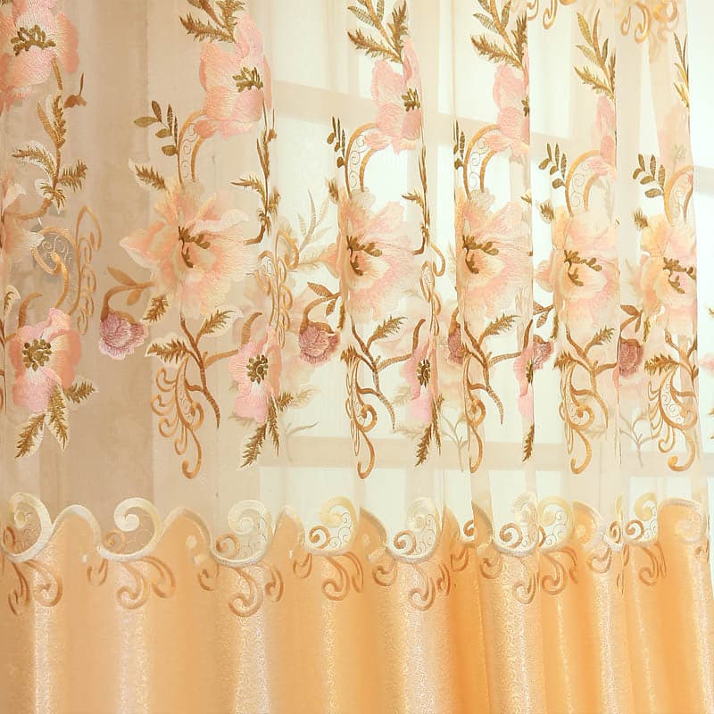 Luxury Elegant Embroidered Curtains For Living Room High Quality Classic French Window Curtains for Bedroom G001 - Premium DECOR from eprolo - Just $7.46! Shop now at Handbags Specialist Headquarter