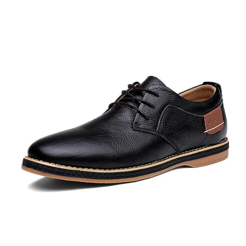 New Men Oxford Genuine PU Leather Dress Shoes Brogue Lace Up Flats Male Casual Shoes - Handbags Specialist Headquarter