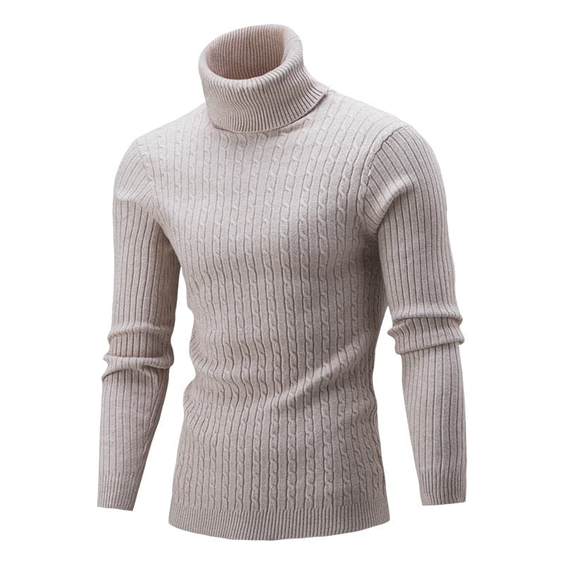 Autumn Winter Men's Turtleneck Sweater Men's Knitting Pullovers Rollneck Knitted Sweater Warm Men Jumper Slim Fit Casual Sweater - Premium T-Shirt from eprolo - Just $20.76! Shop now at Handbags Specialist Headquarter