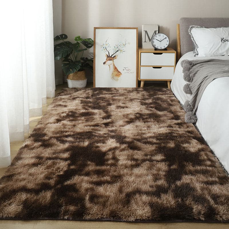 Waschbarer langer Haarteppich Wohnzimmer Couchtisch flauschige große Teppiche 160 x 230 cm Mädchen Schlafzimmer dicke Teppiche in der Tür rutschfeste Matten 