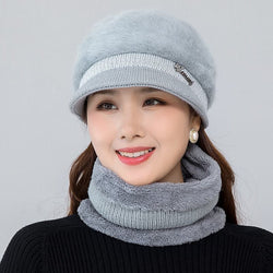 New High Quality Rabbit Fur Winter Hat For Women Beanies Knitted Cashmere Hat girl Solid Bonnet Femme Winter Caps - Premium Hat from eprolo - Just $24.99! Shop now at Handbags Specialist Headquarter