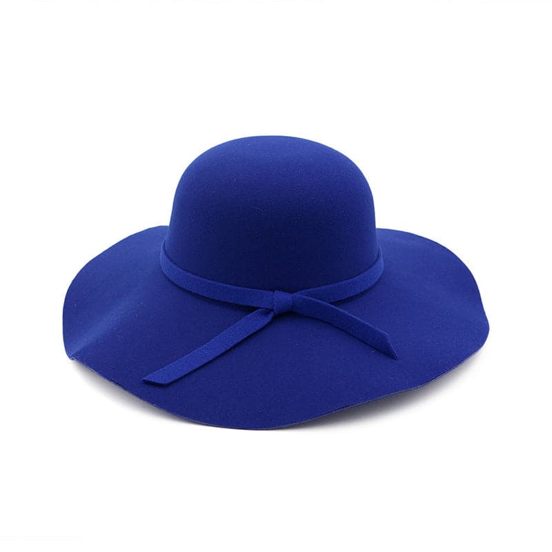 Autumn Winter Bowler Hats for Women Girls Soft Vintage Wool Felt Fedoras Hat Solid Ladies Floppy 10.5cm Wide Brim Dome Cap - Premium hat from My grocery Store - Just $17.99! Shop now at Handbags Specialist Headquarter