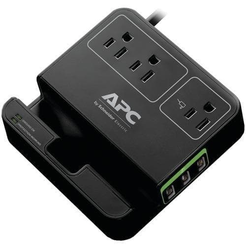 Apc 3-outlet Surgearrest Surge Protector With 3 Usb Ports (black) (pack of 1 Ea) - Premium Power and Surge from APC - Just $54.41! Shop now at Handbags Specialist Headquarter