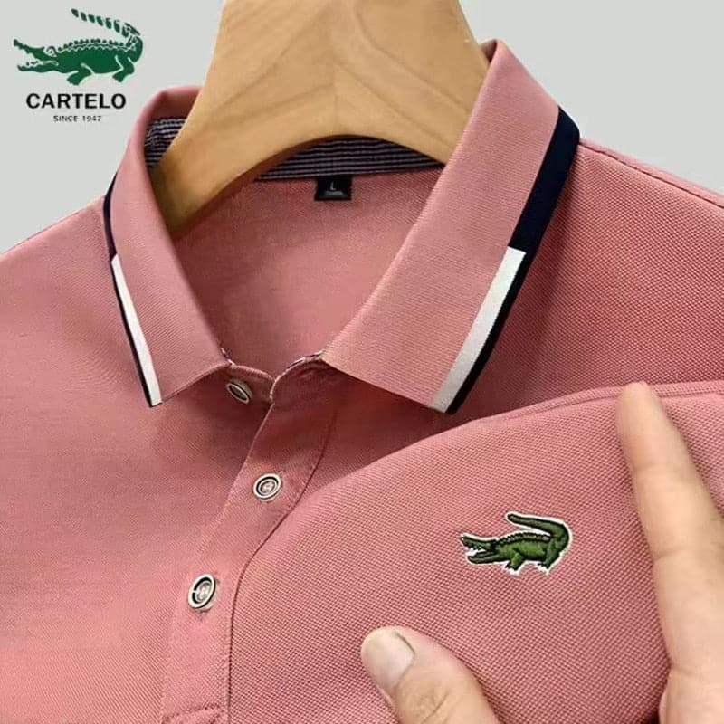Men's Lapel Anti-pillin Polo Shirt  Embroidered Short Sleeve Casual Business Fashion Slim Fit Polo Shirt for Men - Premium MEN T-SHIRT from eprolo - Just $24.99! Shop now at Handbags Specialist Headquarter