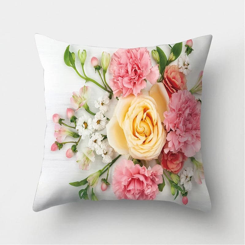 Rose Flowers Polyester Cushion Cover - Nordic Style Home Decoration - Premium  from eprolo - Just $16.99! Shop now at Handbags Specialist Headquarter