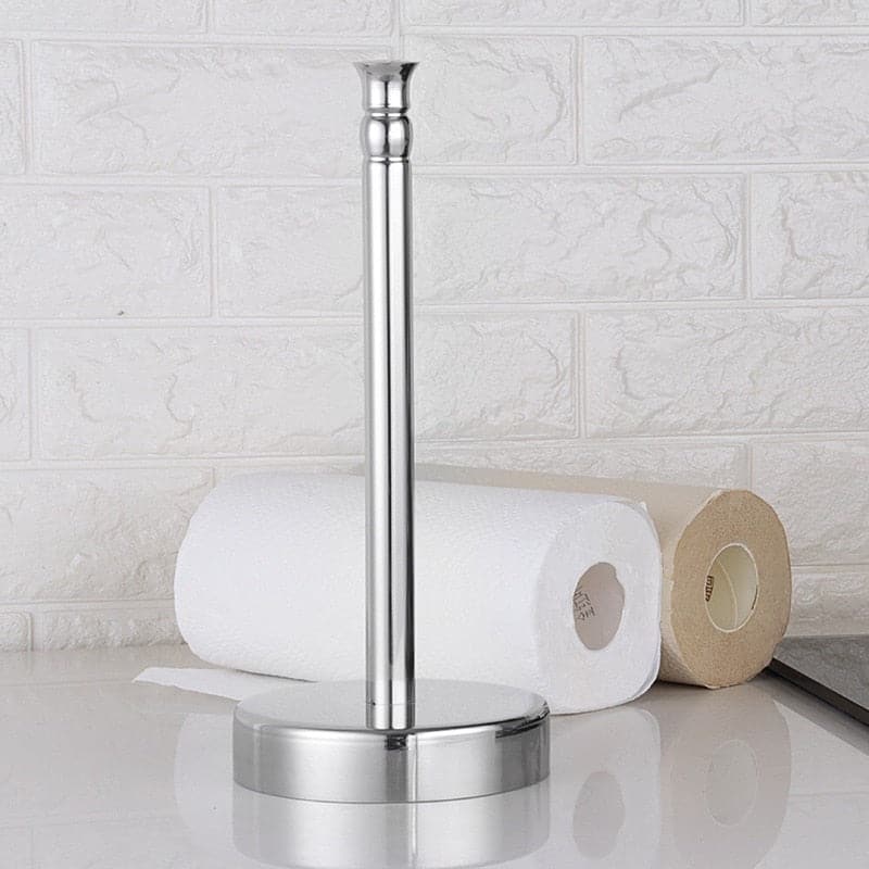 Kitchen Roll Paper Towel Rack Bathroom Stainless Steel Standing Paper Holder Silver Tissue Napkins Rack Home Table Decor New ZM - Premium Kitchen from eprolo - Just $19.77! Shop now at Handbags Specialist Headquarter