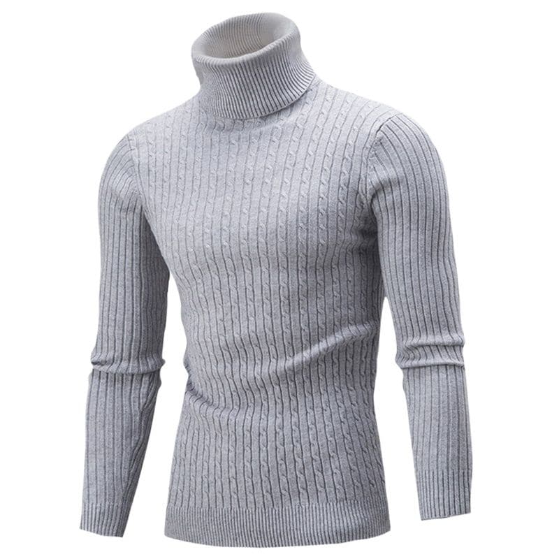 Autumn Winter Men's Turtleneck Sweater Men's Knitting Pullovers Rollneck Knitted Sweater Warm Men Jumper Slim Fit Casual Sweater - Premium T-Shirt from eprolo - Just $20.76! Shop now at Handbags Specialist Headquarter