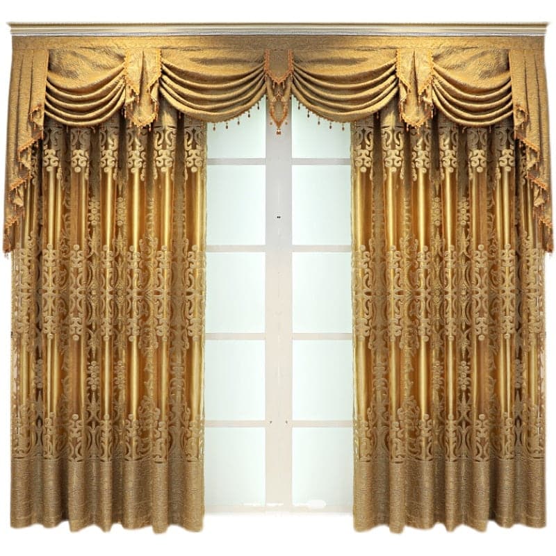 New Curtains for Living Dining Room Bedroom Custom High-end Luxury Embroidery Gold Door Window Curtain Room Decor - Premium DECOR from eprolo - Just $11.59! Shop now at Handbags Specialist Headquarter