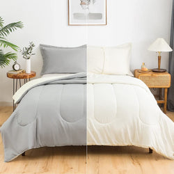 Bettdecken-Set All Season Daunen-Alternative Bettdecken-Set Dickeres Design Umweltfreundliche Stoff-Bettdecke mit Kissenbezügen 