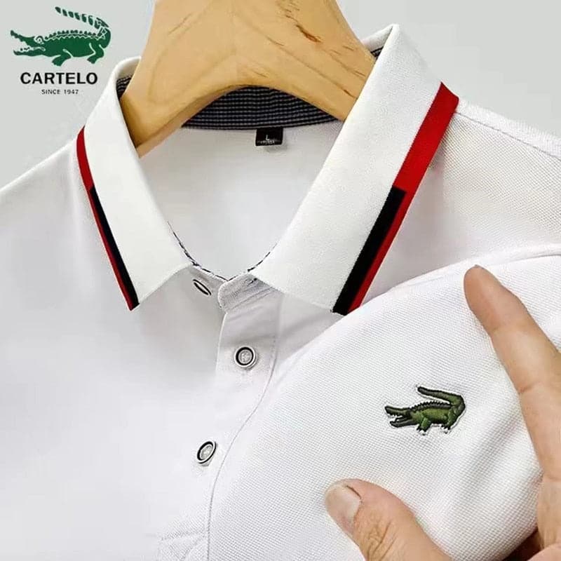 Men's Lapel Anti-pillin Polo Shirt  Embroidered Short Sleeve Casual Business Fashion Slim Fit Polo Shirt for Men - Premium MEN T-SHIRT from eprolo - Just $24.99! Shop now at Handbags Specialist Headquarter