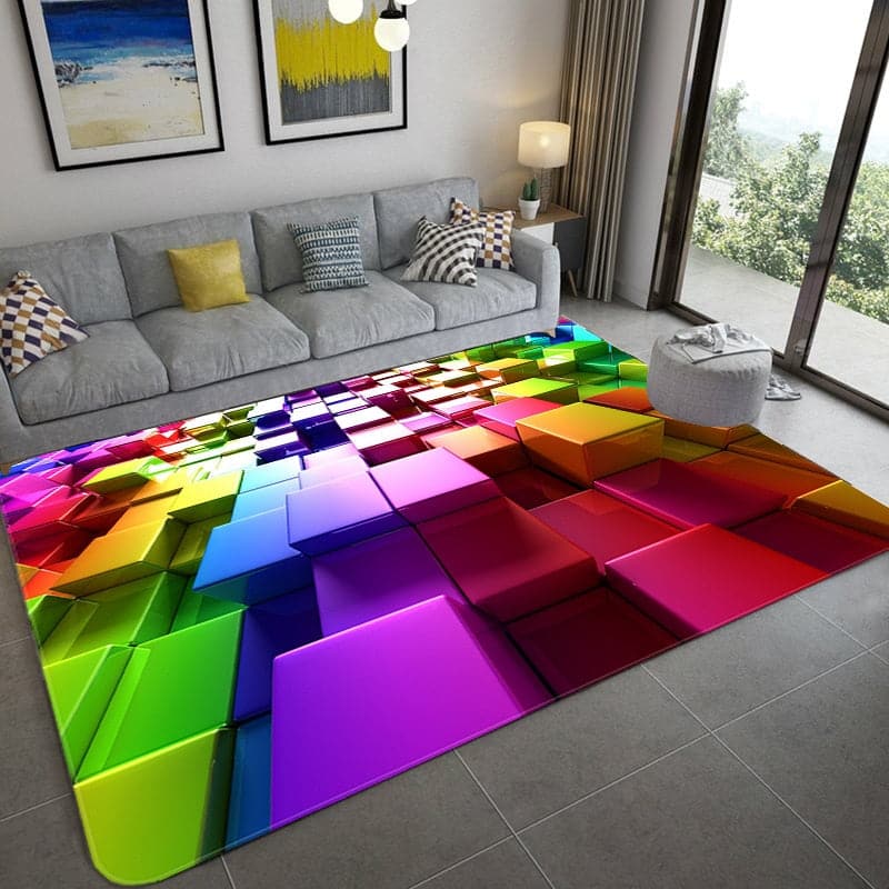 Nordic 3D Printed Large Carpet Space Series Floor Mat Living Room Home Decor Bedroom Rug Prayer Upholstery