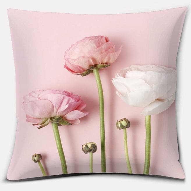 Modern Pink Flowers Series Pillow Gift Home Office Decoration Pillow Bedroom Sofa Car Cushion Cover - Premium DECOR from eprolo - Just $13.99! Shop now at Handbags Specialist Headquarter