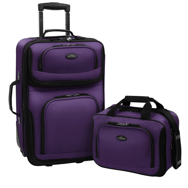 Import to AutoDS    U.S. Traveler Rio Rugged Fabric Expandable Carry-on Luggage, 2 Wheel Rolling Suitcase, Purple, 2-Piece - Premium Duffel Bags from U.S. Traveler - Just $39.99! Shop now at Handbags Specialist Headquarter