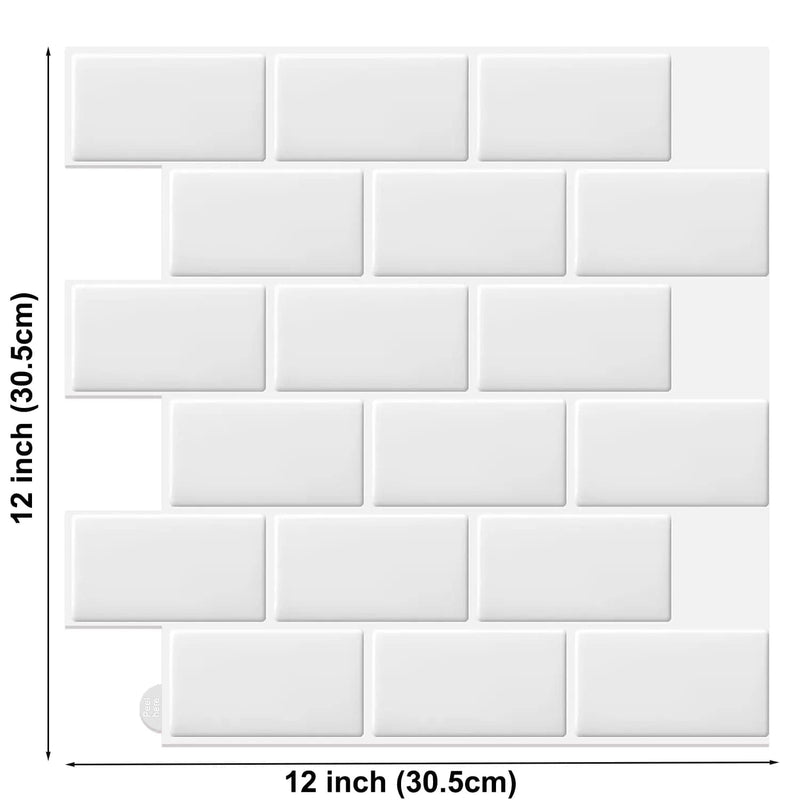 Vividtiles 30.5x30.5cm 3D Peel and Stick Mosaic Wall Tiles Self Adhesive Waterproof Heatproof Vinyl Wallpaper -5 Sheets - Premium DECOR from WJ D-I-Y HomeDecoration Store - Just $13.19! Shop now at Handbags Specialist Headquarter