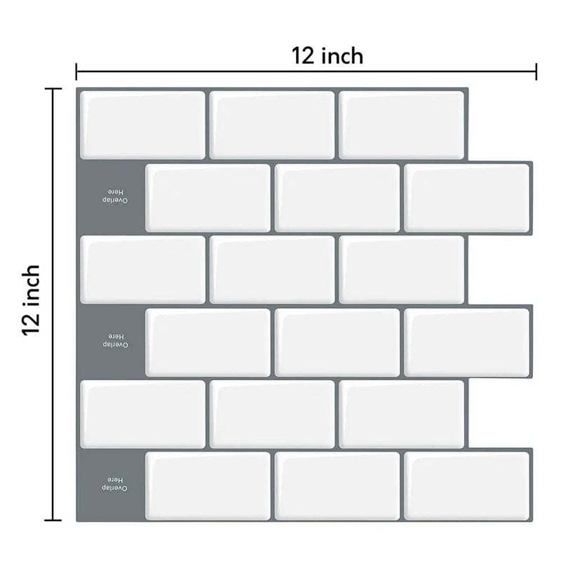 Vividtiles 30.5x30.5cm 3D Peel and Stick Mosaic Wall Tiles Self Adhesive Waterproof Heatproof Vinyl Wallpaper -5 Sheets - Premium DECOR from WJ D-I-Y HomeDecoration Store - Just $26.99! Shop now at Handbags Specialist Headquarter