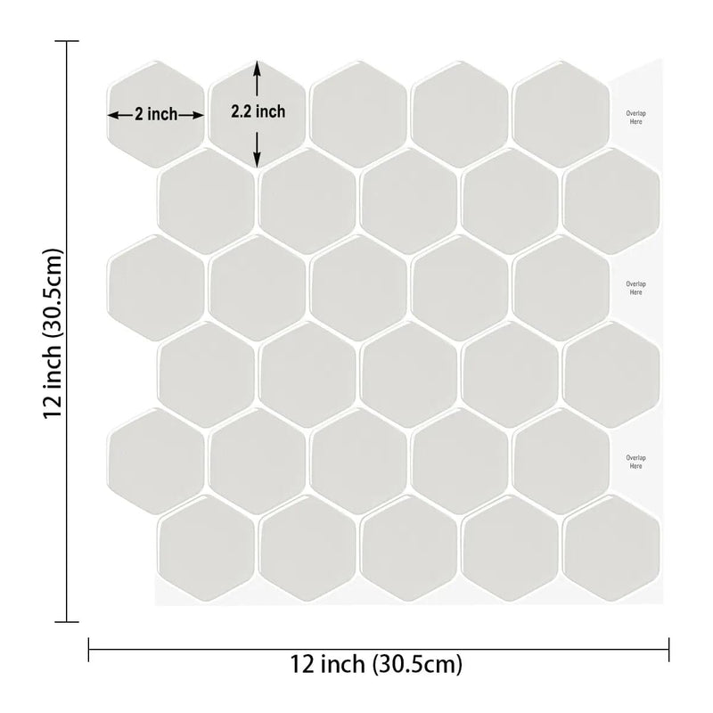Vividtiles 30.5x30.5cm 3D Peel and Stick Mosaic Wall Tiles Self Adhesive Waterproof Heatproof Vinyl Wallpaper -5 Sheets - Premium DECOR from WJ D-I-Y HomeDecoration Store - Just $26.99! Shop now at Handbags Specialist Headquarter