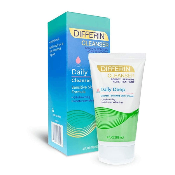 Acne Face Wash with Benzoyl Peroxide by the Makers of Differin Gel, Daily Deep Cleanser, Gentle Skin Care for Acne Prone Sensitive Skin, 4 Oz - Premium  from Differin - Just $22.65! Shop now at Handbags Specialist Headquarter
