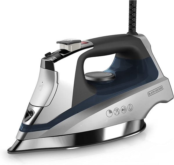 Allure Professional Steam Iron, Comfort Grip, Stainless Steel Soleplate, Gray/Blue, D3030 - Premium IRONS AND STEAMERS from Visit the BLACK+DECKER Store - Just $83.99! Shop now at Handbags Specialist Headquarter