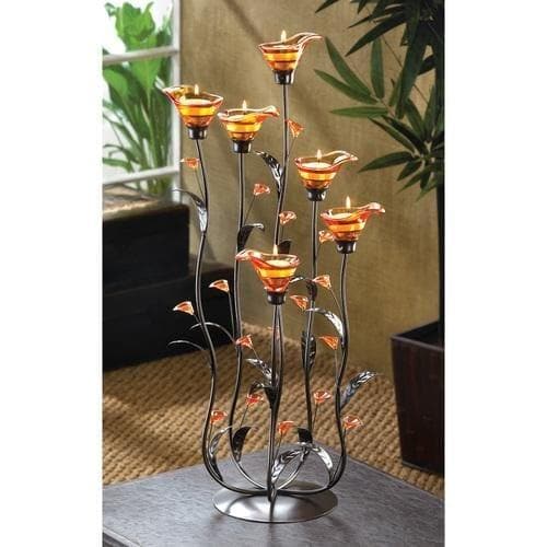 Amber Calla Lily Candle Holder - Premium Gallery of Light from Gallery of Light - Just $65.34! Shop now at Handbags Specialist Headquarter