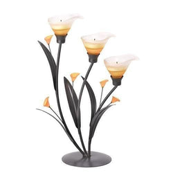 Amber Lilies Tealight Holder - Premium Gallery of Light from Gallery of Light - Just $45.99! Shop now at Handbags Specialist Headquarter