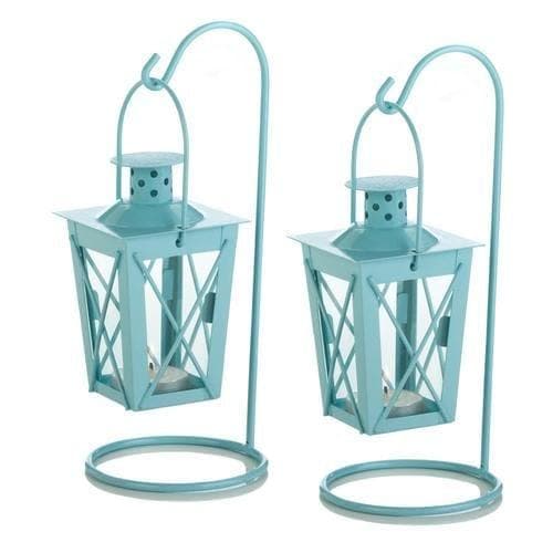 Baby Blue Hanging Railroad Lanterns - Premium Gallery of Light from Gallery of Light - Just $38.87! Shop now at Handbags Specialist Headquarter