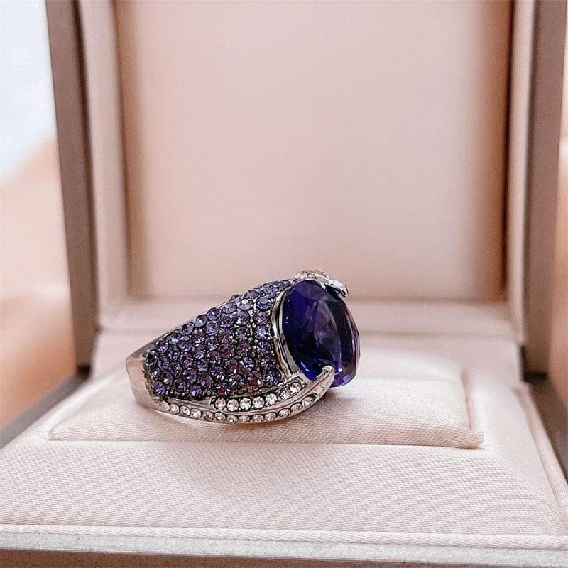 Bague Ringen classic amethyst  gemstones women ring silver 925 jewelry gift 5A zircon silver Fine Jewelry Wholesale size 6-10 - Premium Women Rings from eprolo - Just $26.99! Shop now at Handbags Specialist Headquarter